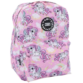 CUBS BABY PINK UNICORN AND RAINBOWS JUNIOR STUDENT BACKPACK