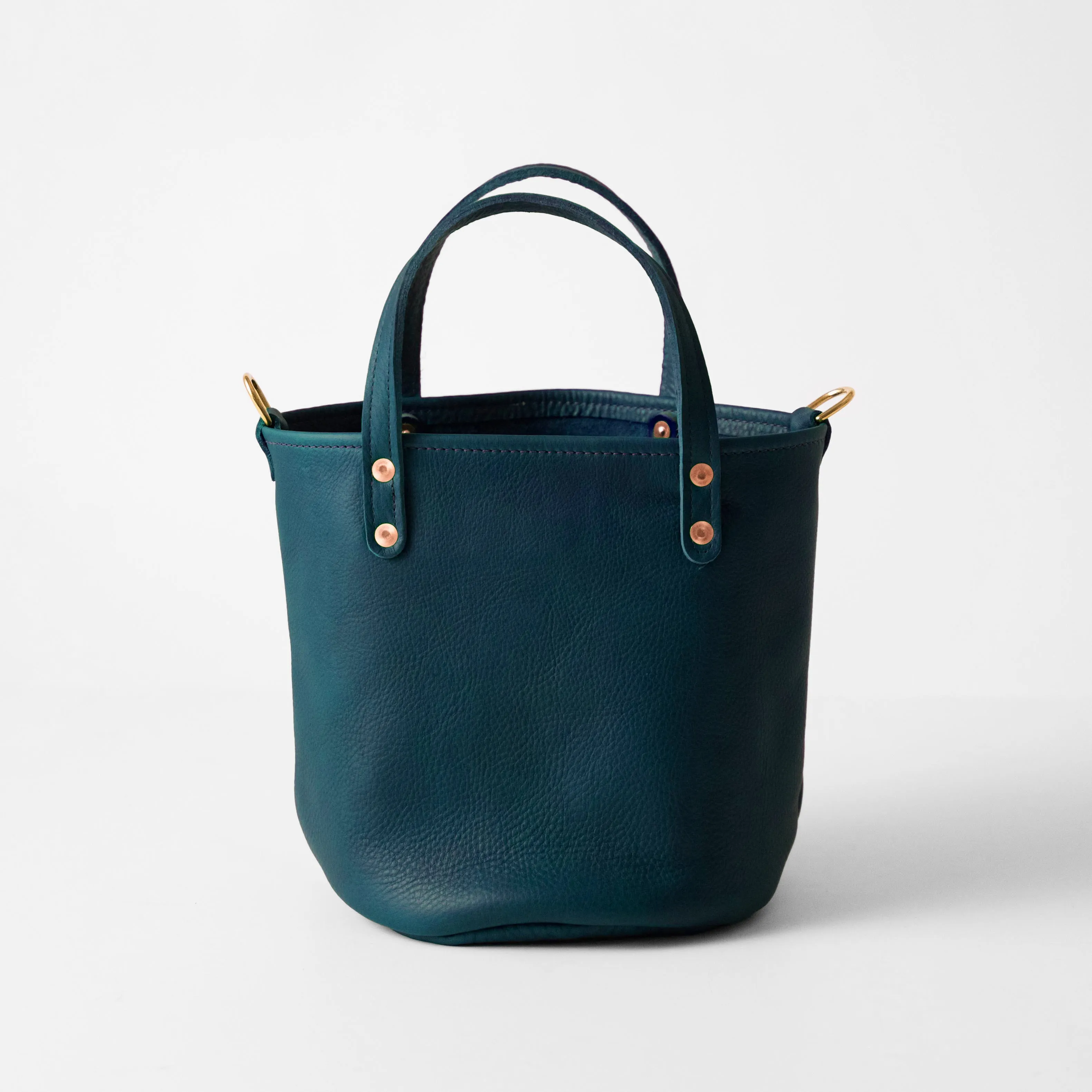 Dark Teal Bulldog Bucket Tote