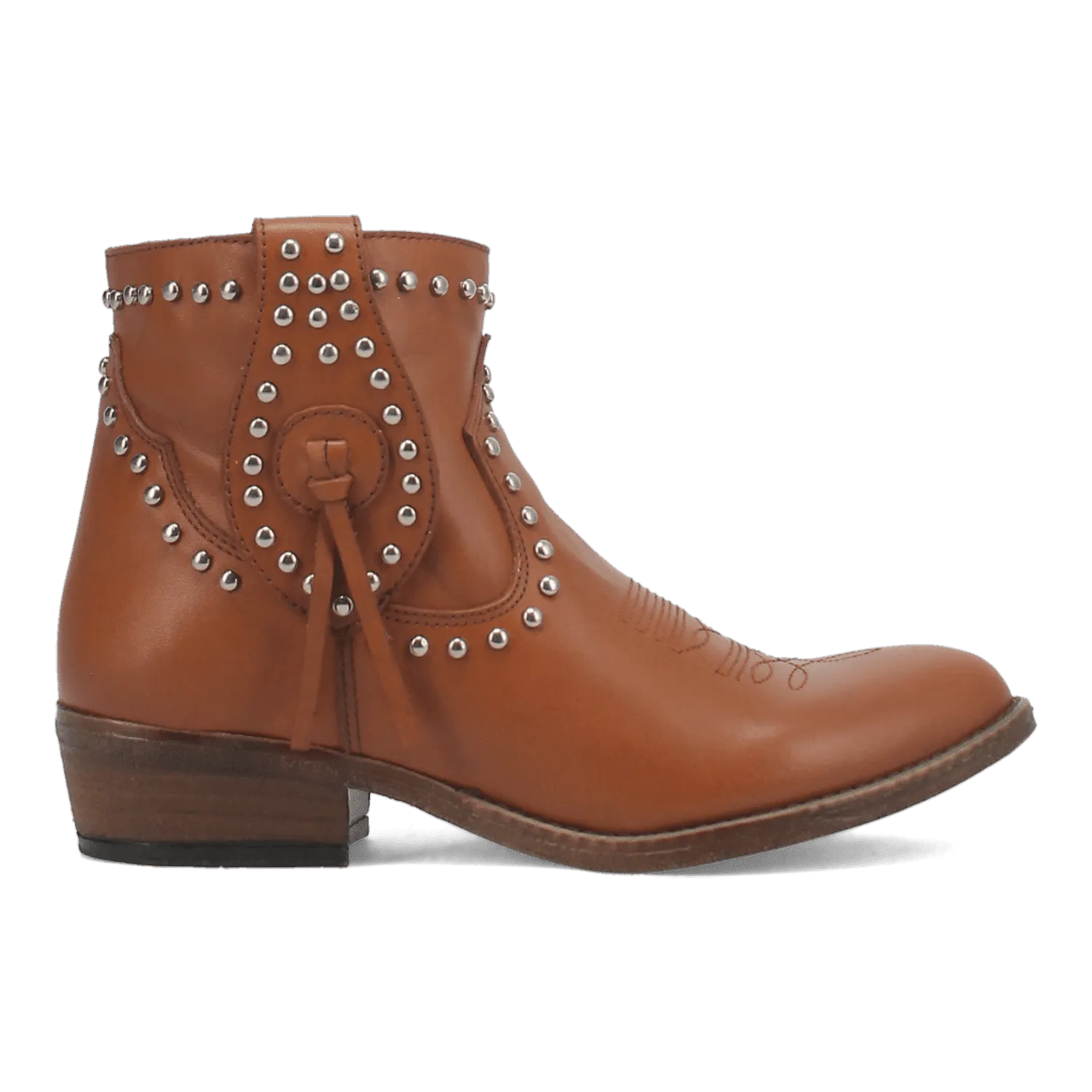 DESTRY LEATHER STUDDED BOOTIE