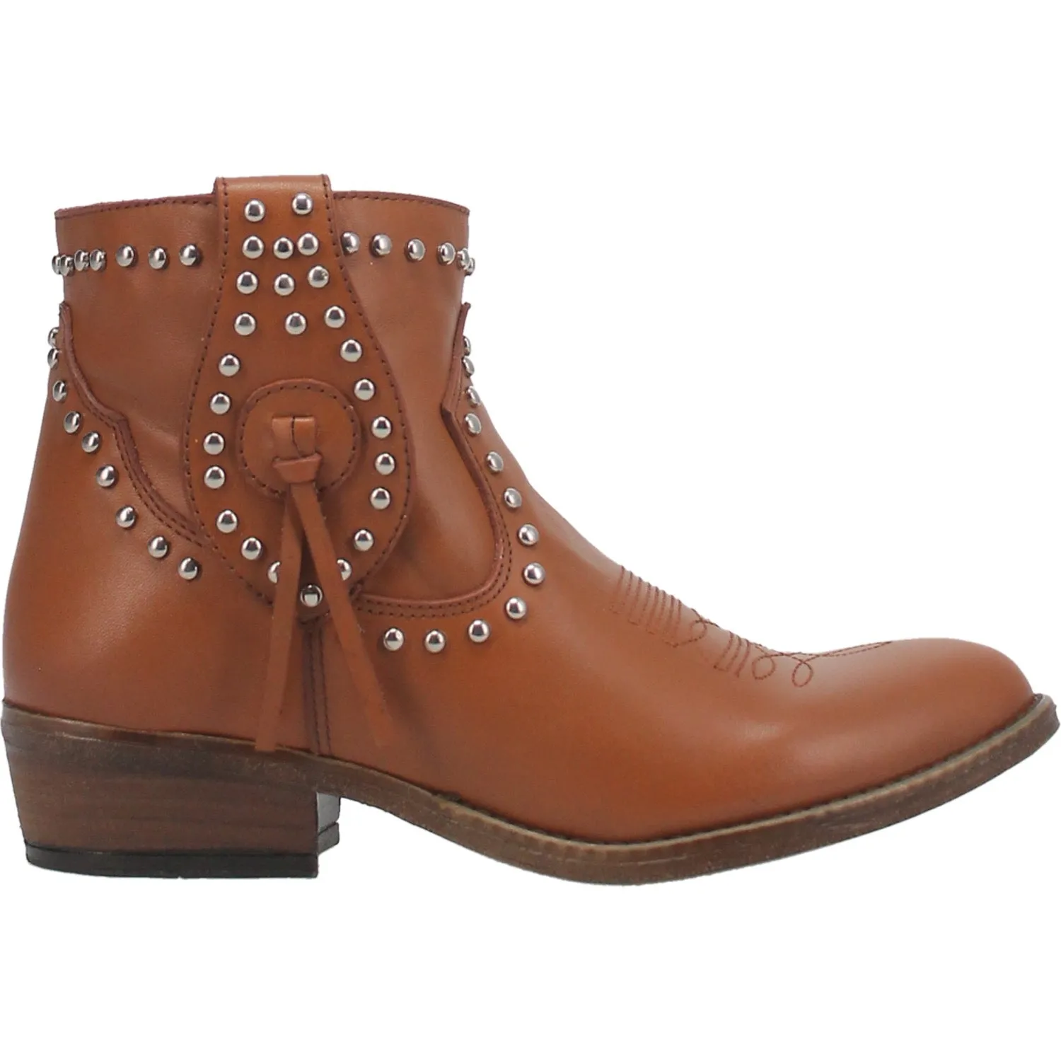 DESTRY LEATHER STUDDED BOOTIE