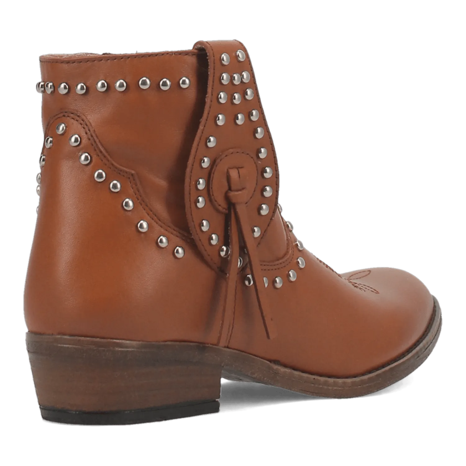 DESTRY LEATHER STUDDED BOOTIE