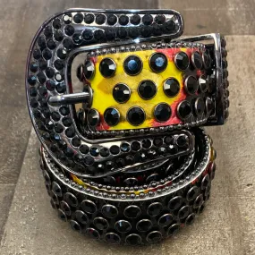 Dna Premium Wear- studded belt (yellow/pink)