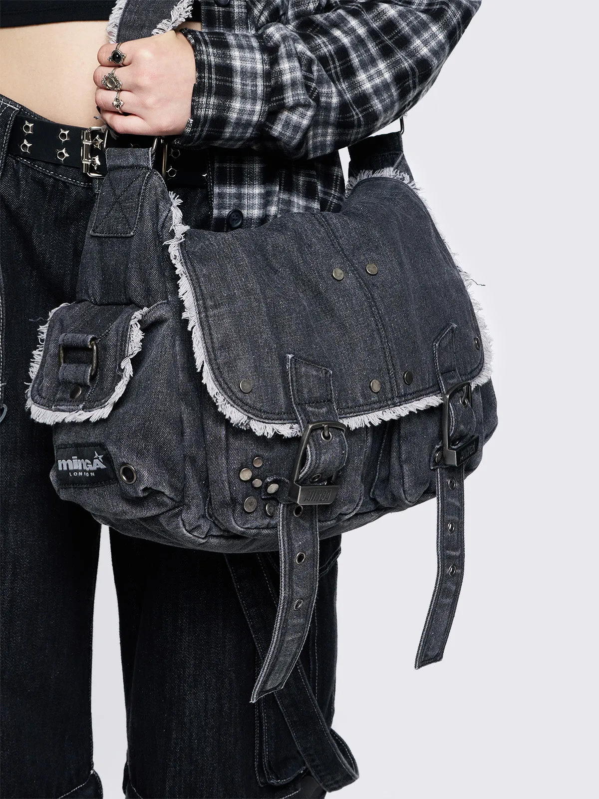 Downtown Denim Messenger Bag