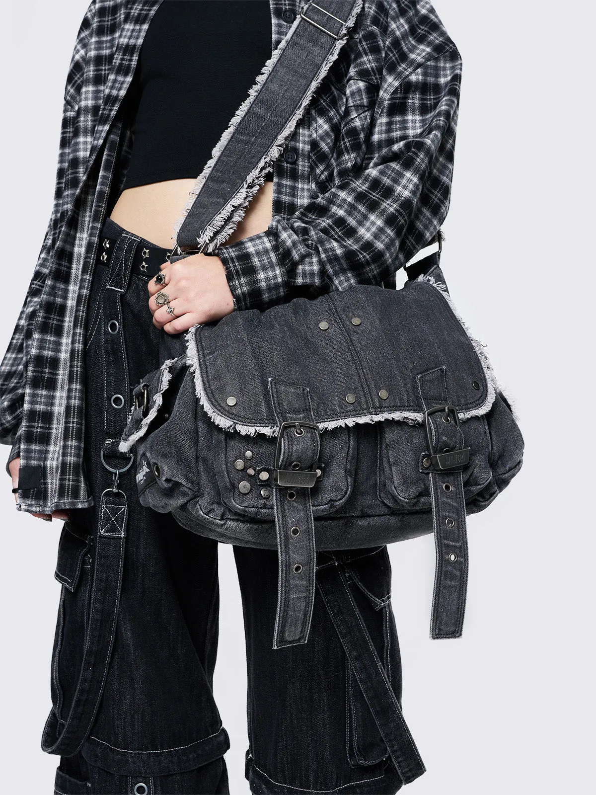 Downtown Denim Messenger Bag