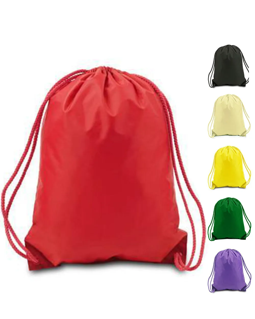 Drawstring Backpacks Sport Cinch Bags - MEDIUM - POL10