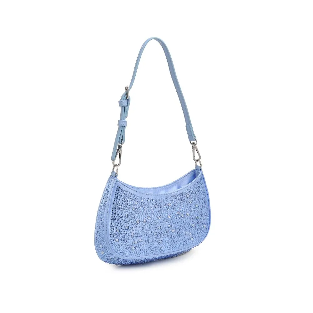 Fantasia Rhinestone Shoulder Bag - Blue