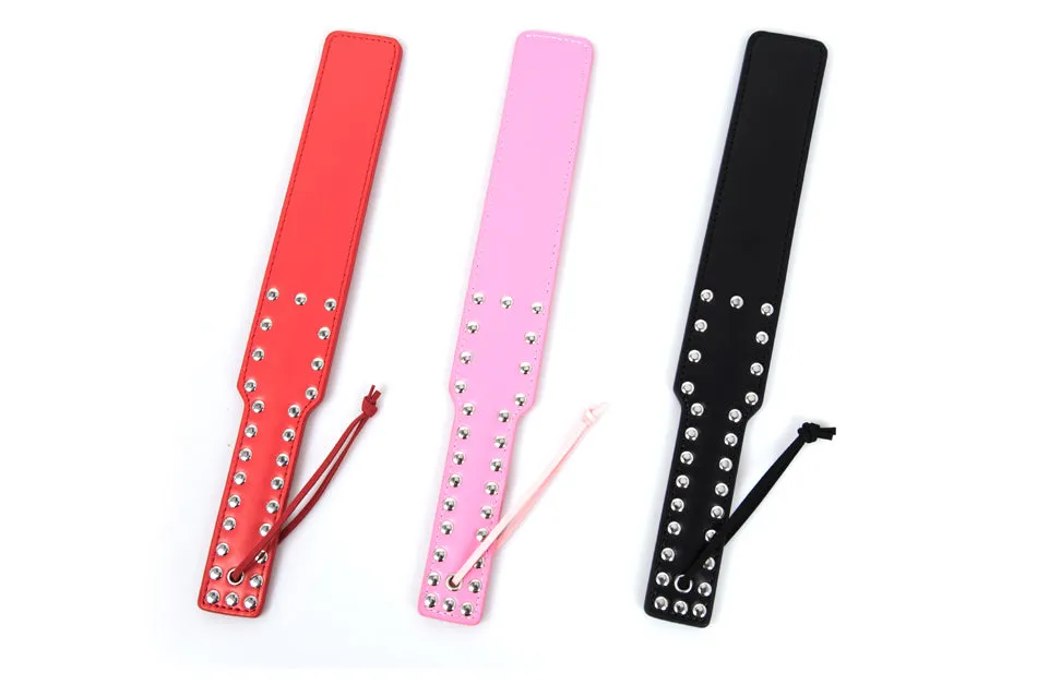 Faux Leather Studded Paddle