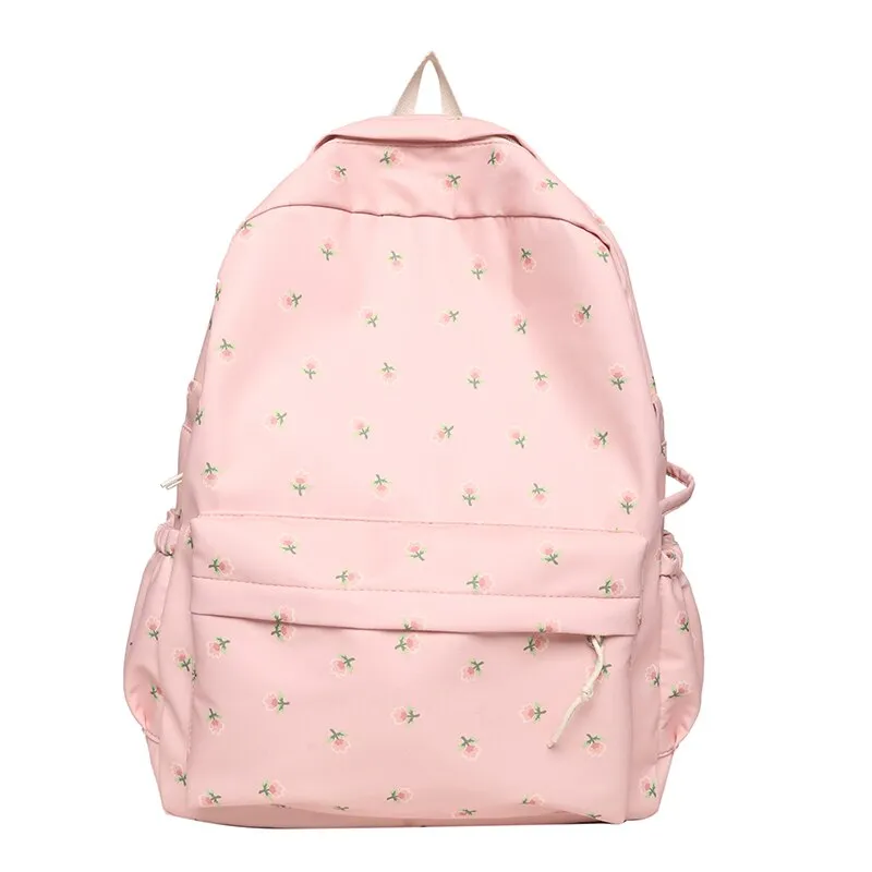 Female Floral Print Laptop College Backpack Fashion New Girl School Bag Women Cute Student Backpack Trendy Lady Kawaii Book Bags