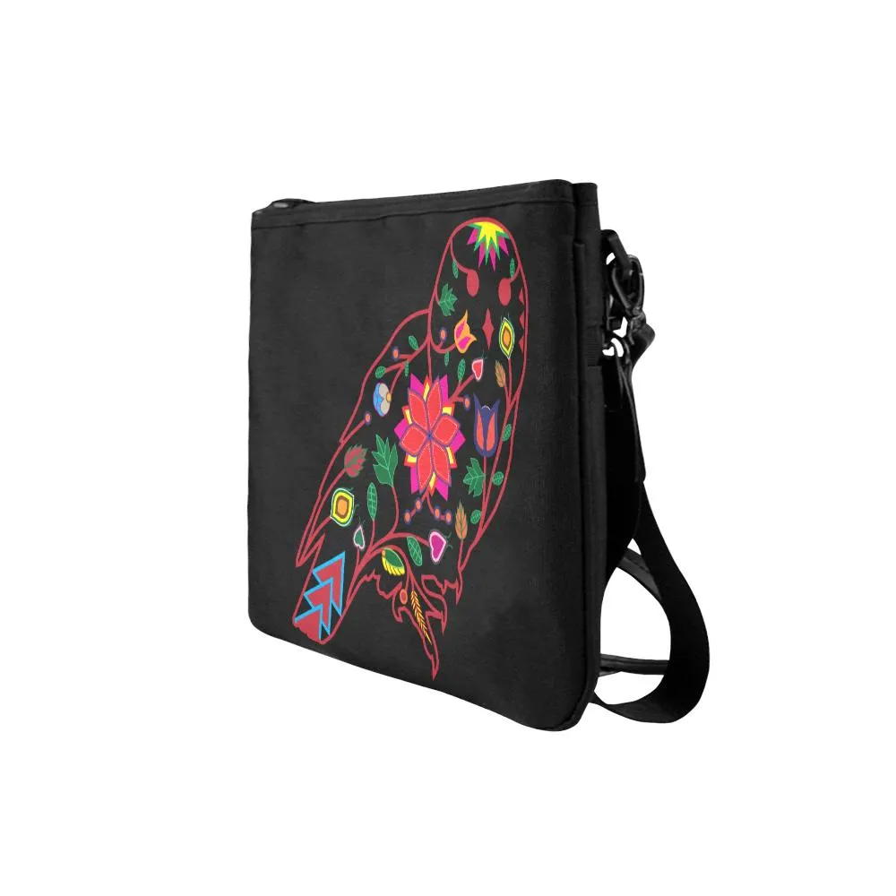 Floral Owl Slim Clutch Bag