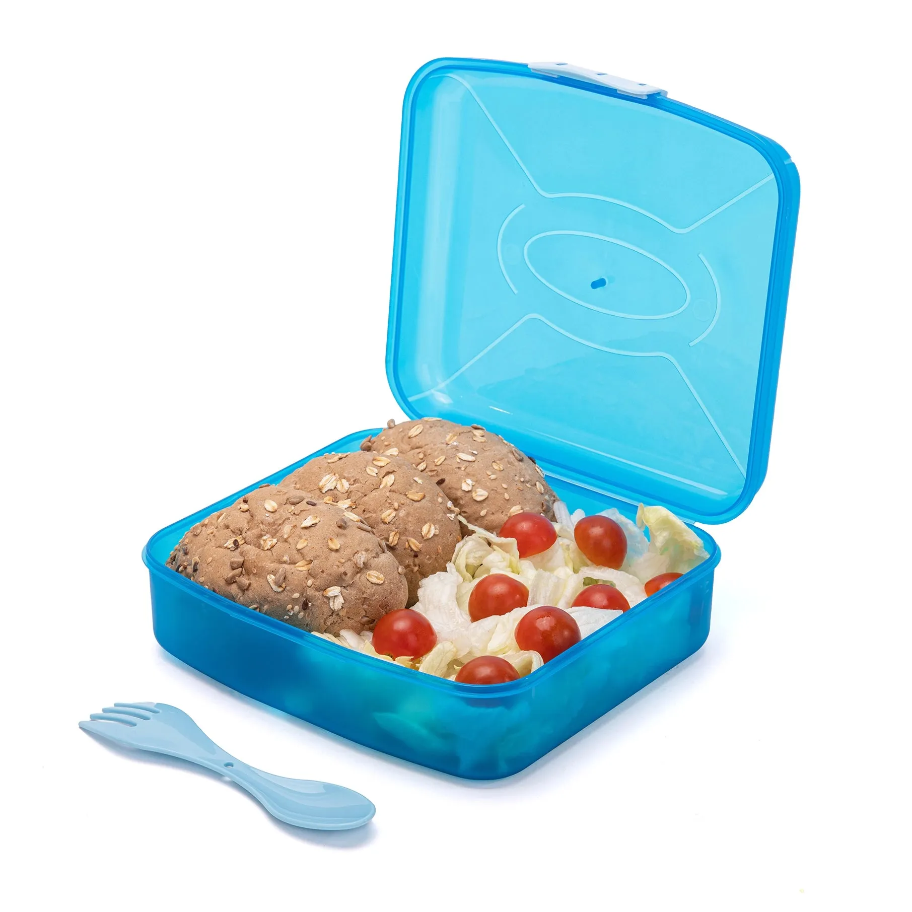 Frosted Lunch Box 2L (with Fork & Spoon)