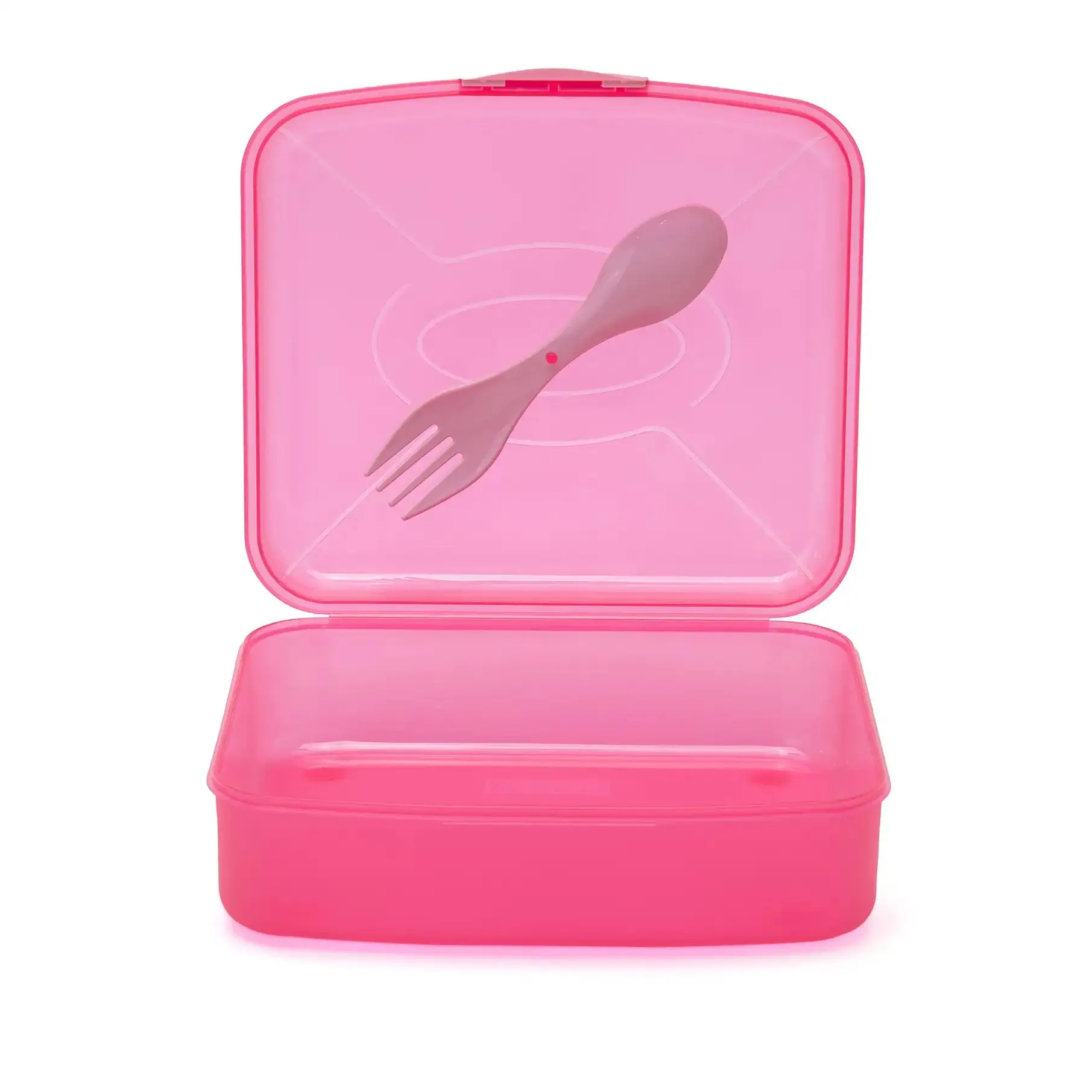 Frosted Lunch Box 2L (with Fork & Spoon)