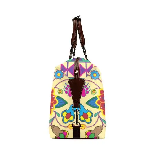 Geometric Floral Winter-Vanilla Classic Travel Bag