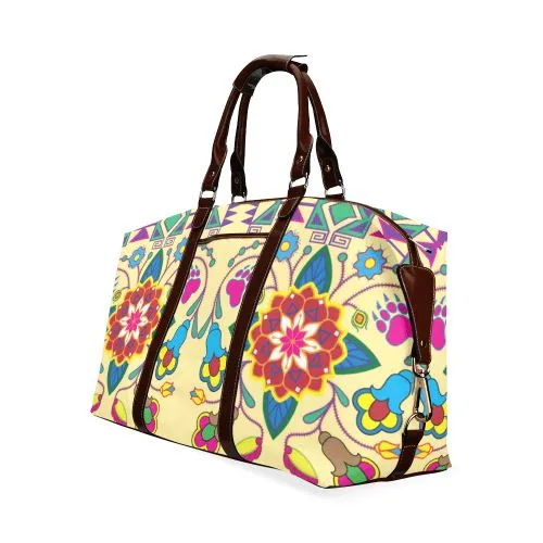 Geometric Floral Winter-Vanilla Classic Travel Bag