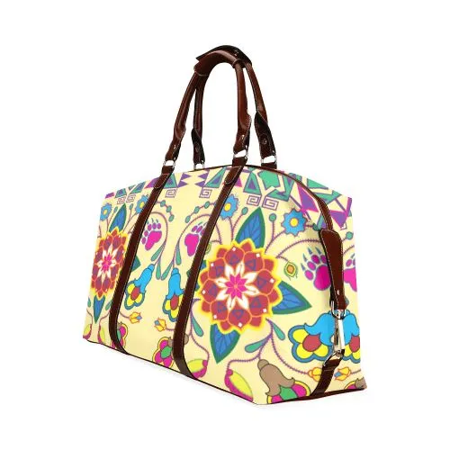 Geometric Floral Winter-Vanilla Classic Travel Bag