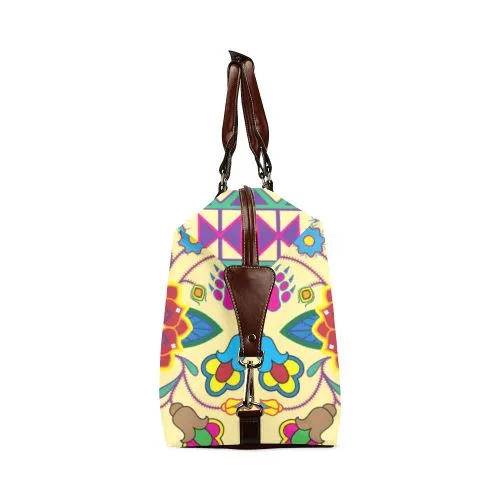 Geometric Floral Winter-Vanilla Classic Travel Bag