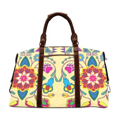 Geometric Floral Winter-Vanilla Classic Travel Bag