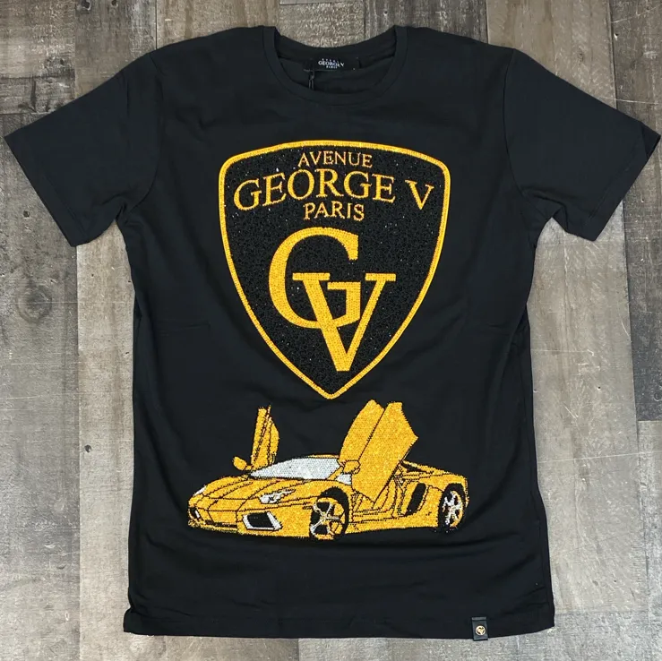 George V- studded lambo ss tee (black)