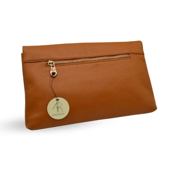 Gift Set | CENTENNIAL PARK - Ladies Tan Leather Clutch Envelope Bag &  LORN - Ladies Coin Purse