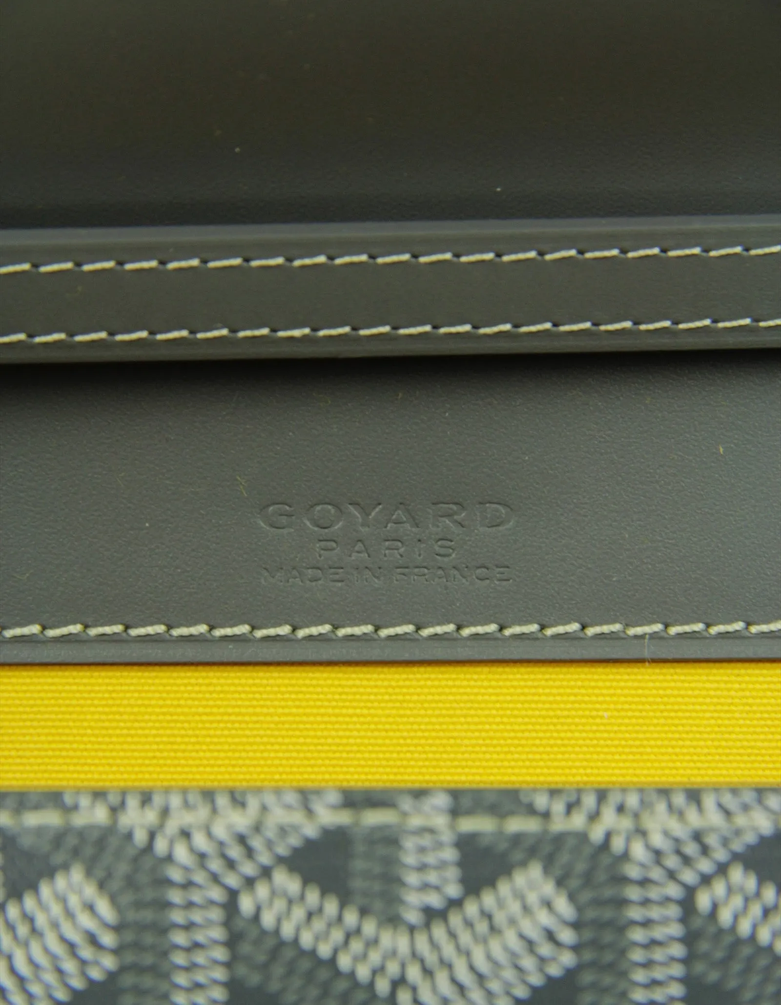 Goyard Grey Goyardine Monte Carlo Bois Clutch Bag w/ Strap