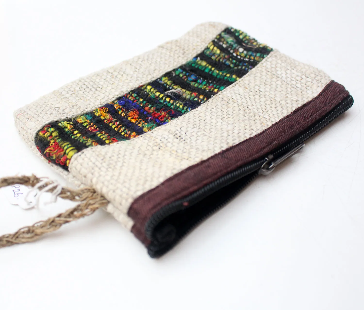 Hemp Clutch Purse with Zipper