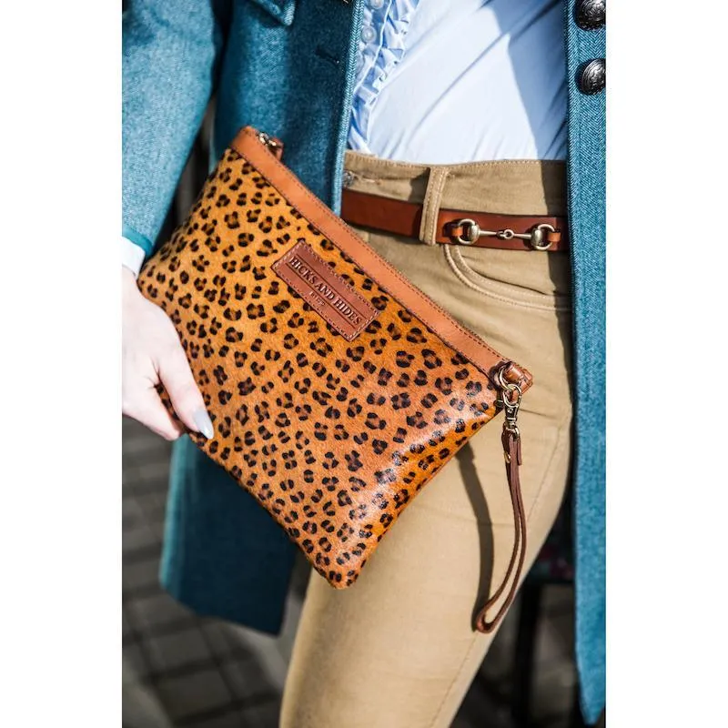 Hicks & Hides Leopard Ladies Clutch Bag