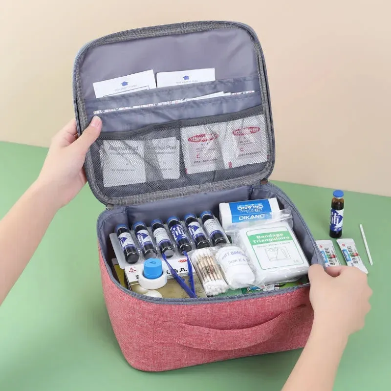 Home First Aid Kit Large Capacity Empty Medicine Storage Bag