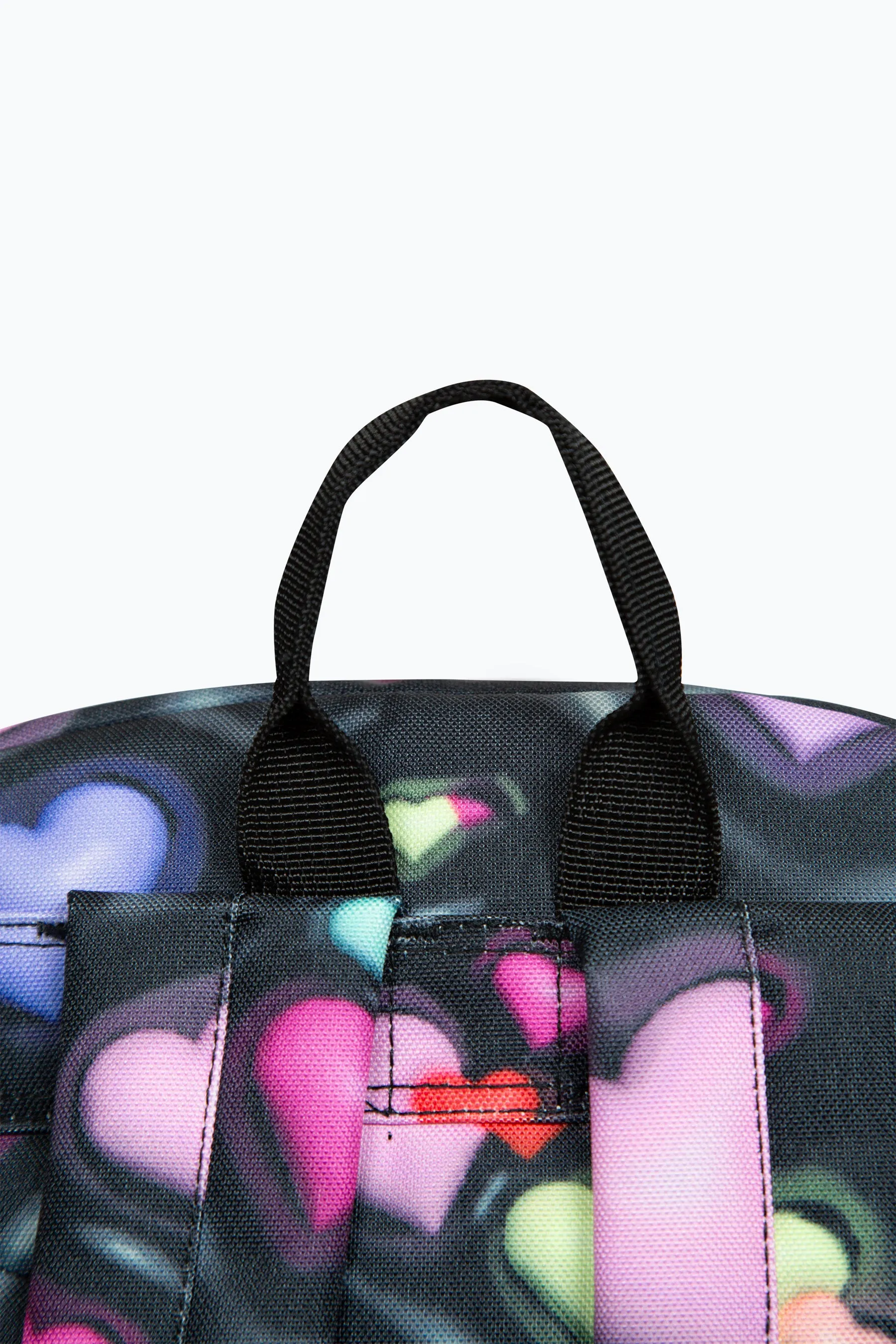 Hype Girls Black 3D Hearts Iconic School Backpack