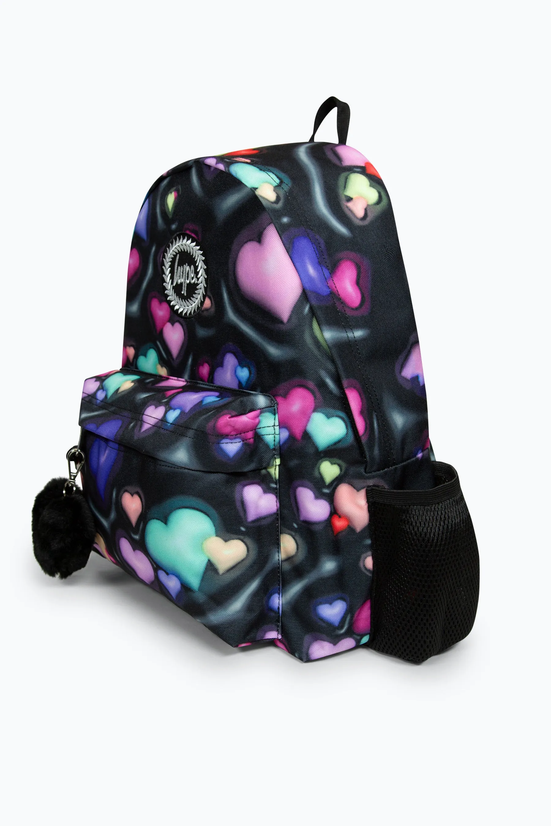 Hype Girls Black 3D Hearts Iconic School Backpack