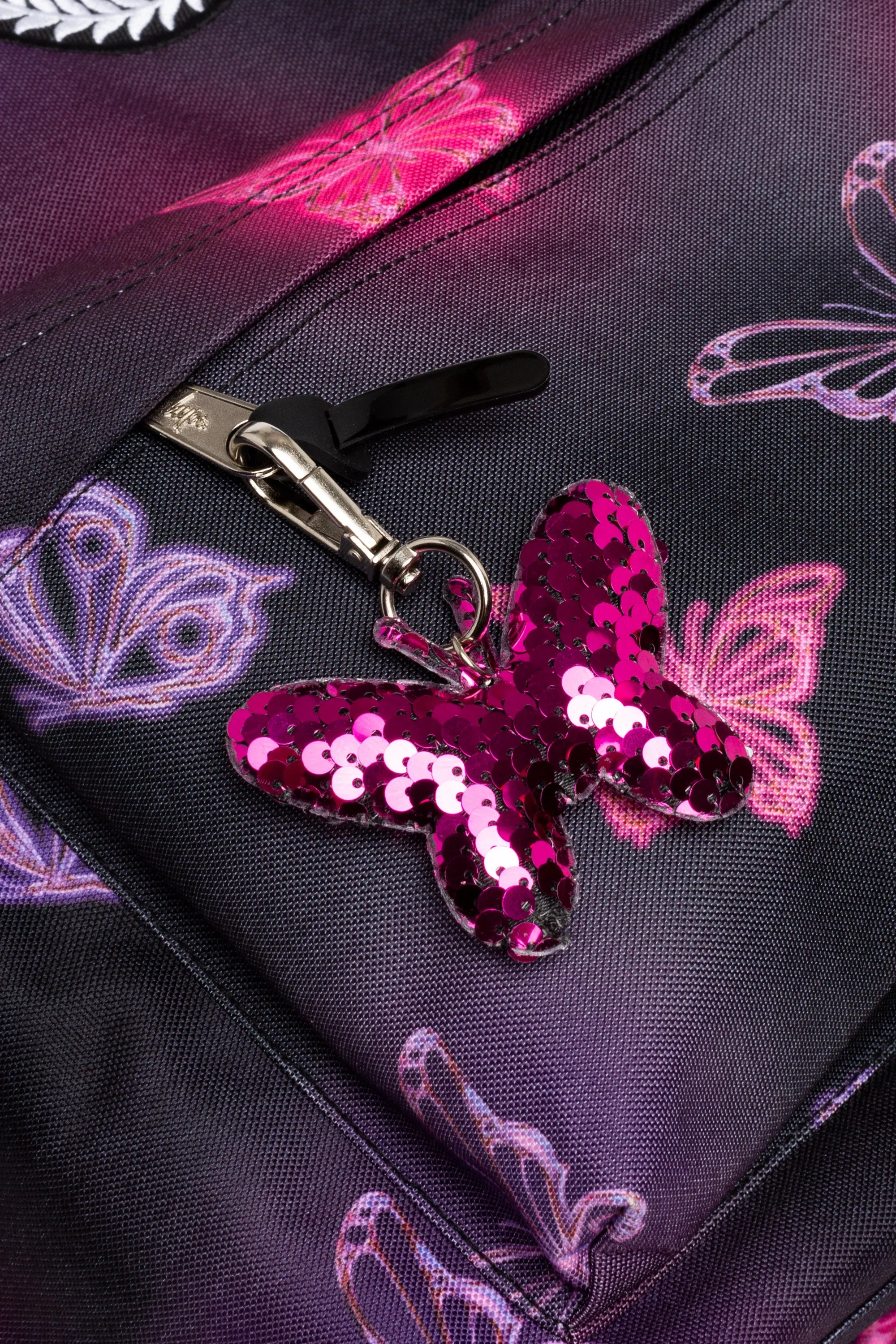 Hype Girls Iconic Pink/Purple Chrome Glow Butterfly Backpack