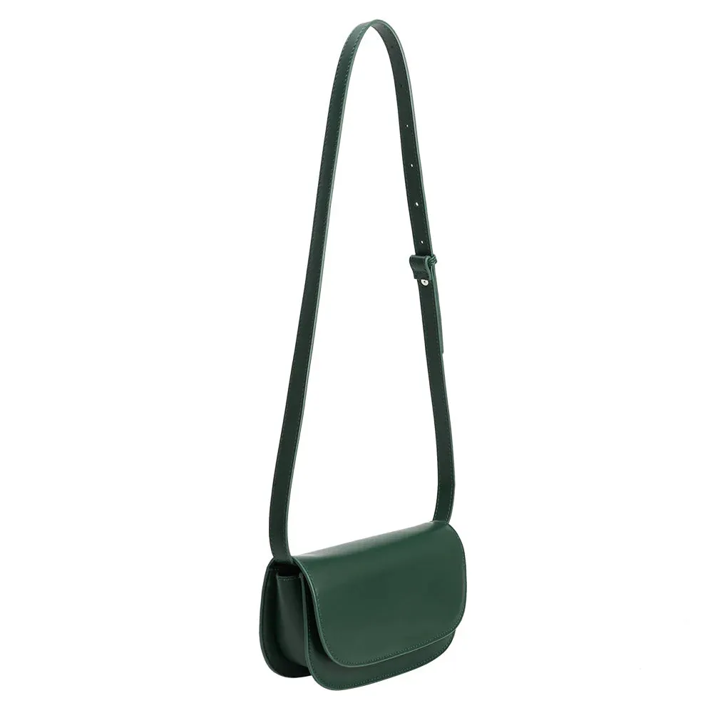 Inez Recycled Vegan Shoulder Bag - Emerald