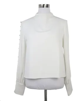 Intermix White & Gold Studded Top sz 4