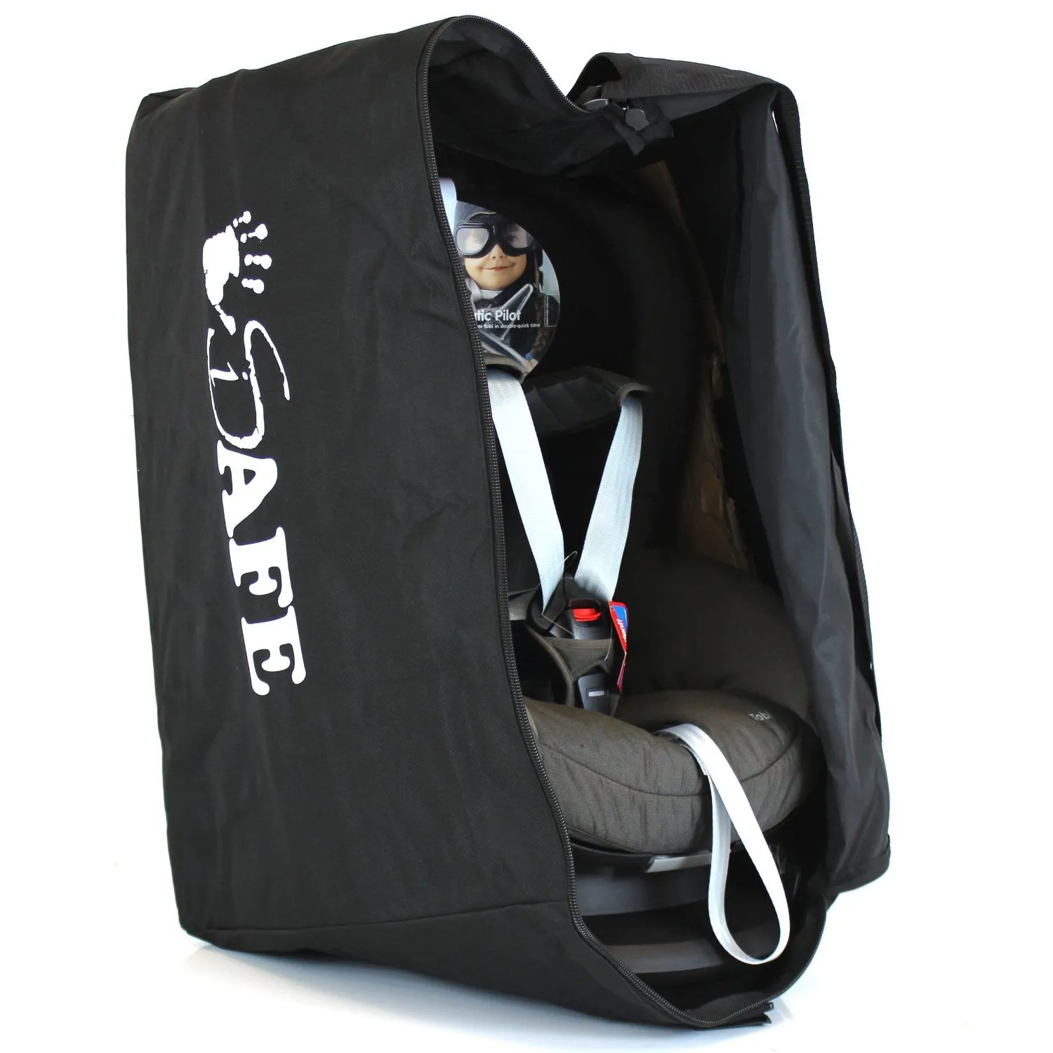 iSafe Universal Carseat Travel / Storage Bag For Axkid Rekid Car Seat (Petrol/Tetris)