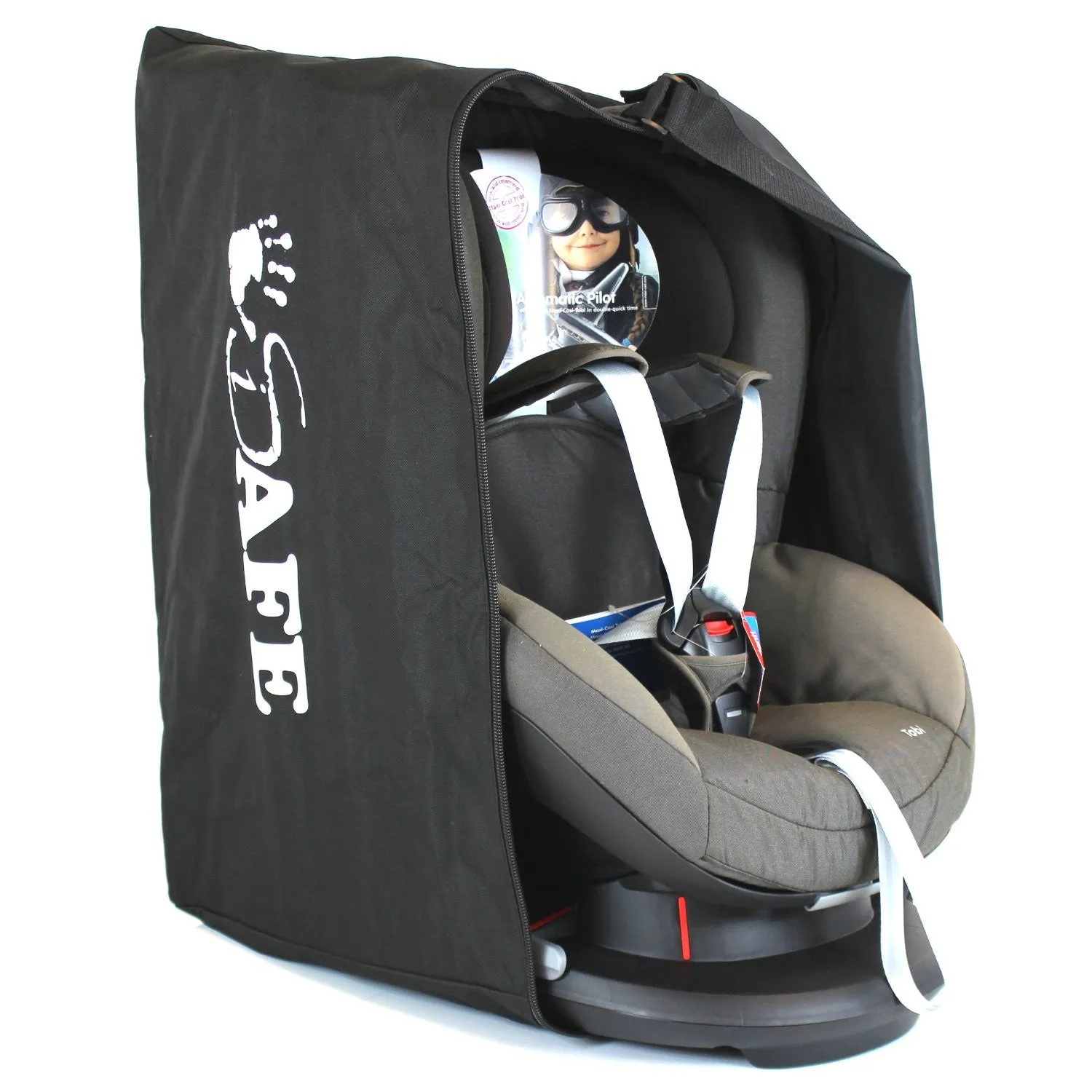 iSafe Universal Carseat Travel / Storage Bag For Axkid Rekid Car Seat (Petrol/Tetris)