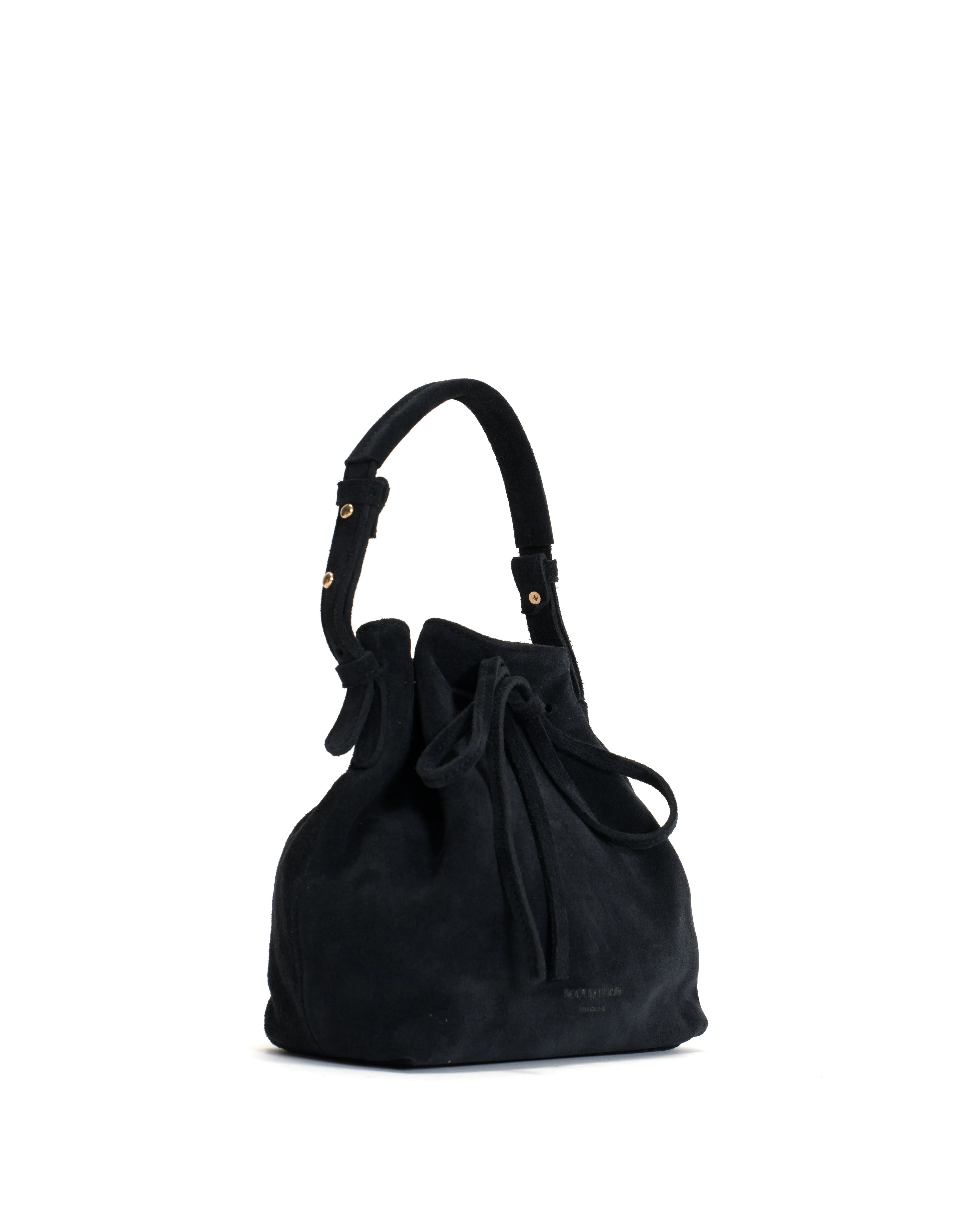 Kacey petite bucket bag Calf suede Dark blue