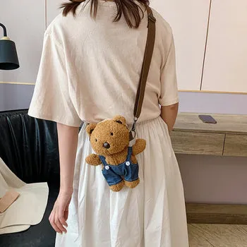 Kawaii Brown Bear Plush Bag - Kawaii Bag