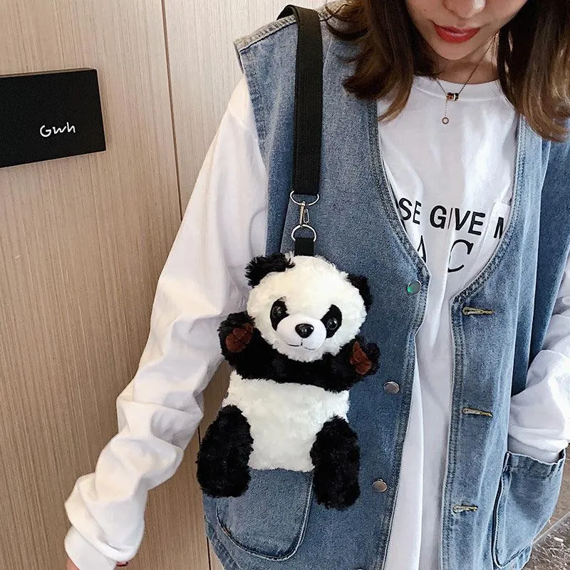 Kawaii Panda Plush Shoulder Bag - Kawaii Bag