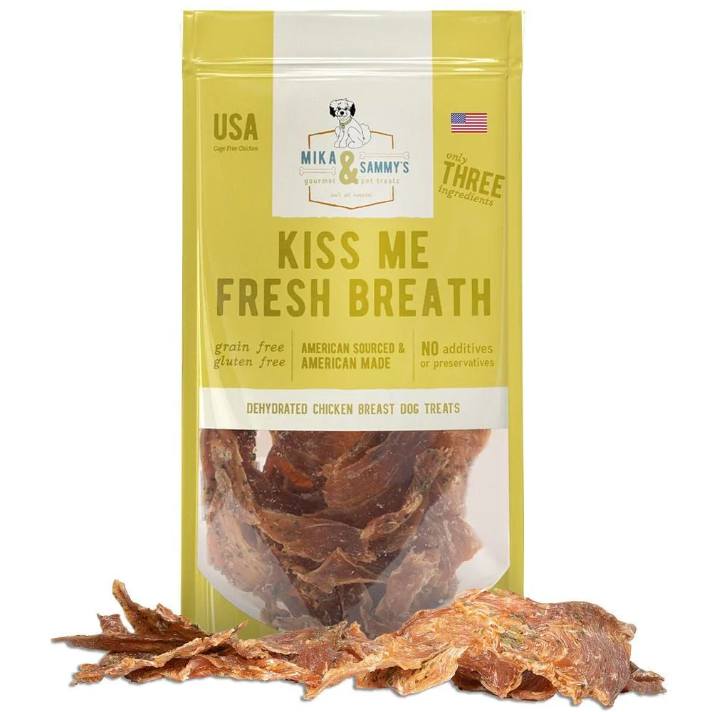 Kiss Me Fresh Breath Chicken Jerky Dog Treats