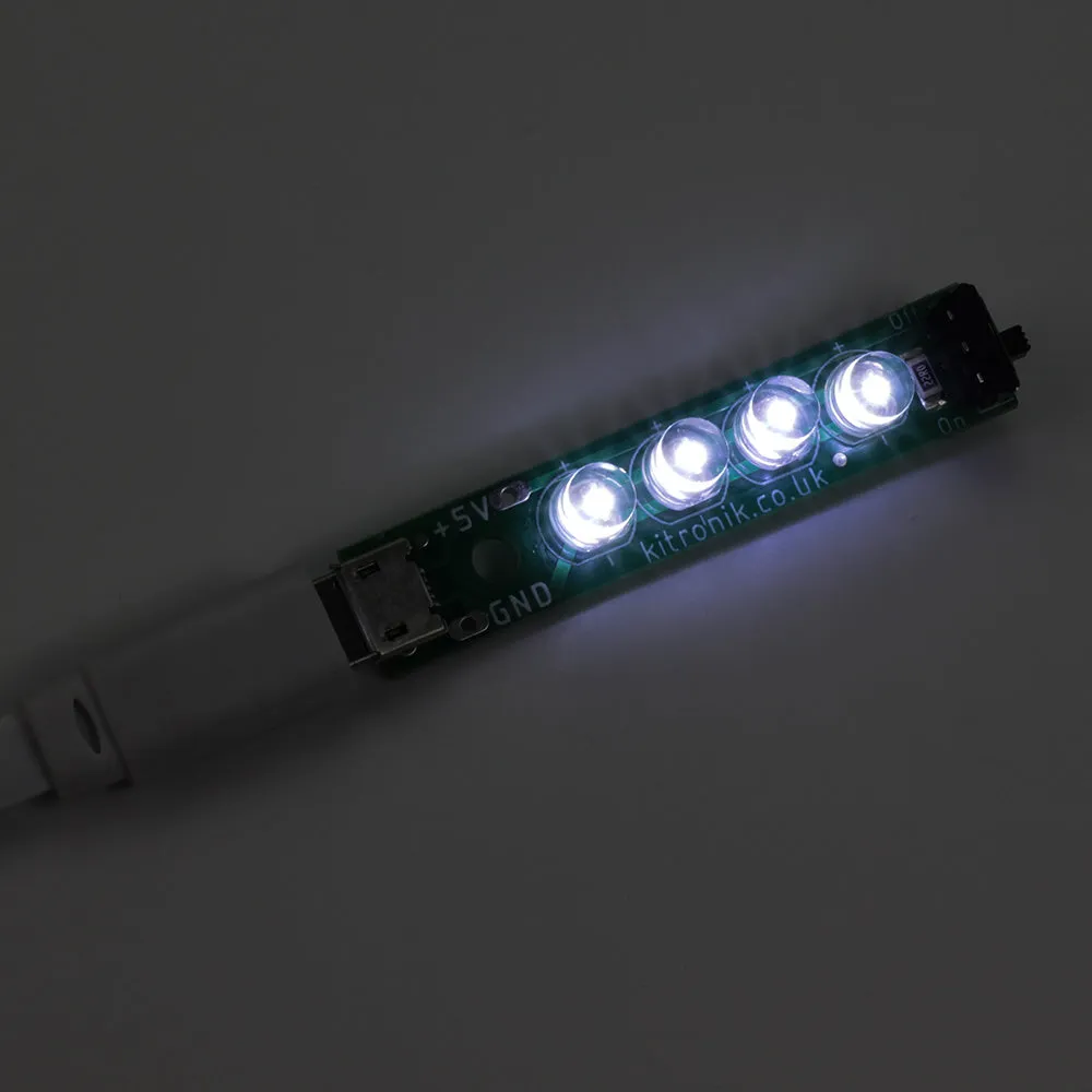 Kitronik USB LED Strip Kit with Power Switch