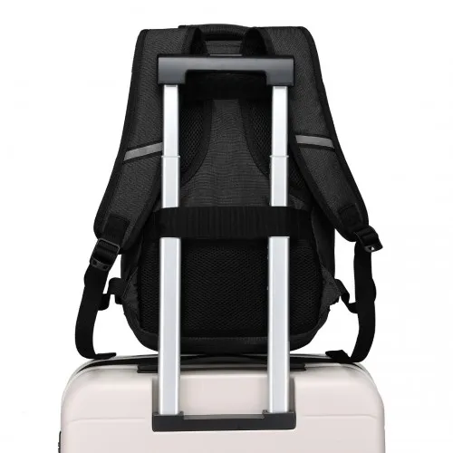 Kono Lightweight Cabin Bag Travel Business Backpack in Black - 20L Capacity, Perfect for Trips & Flights