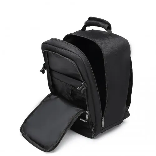 Kono Lightweight Cabin Bag Travel Business Backpack in Black - 20L Capacity, Perfect for Trips & Flights