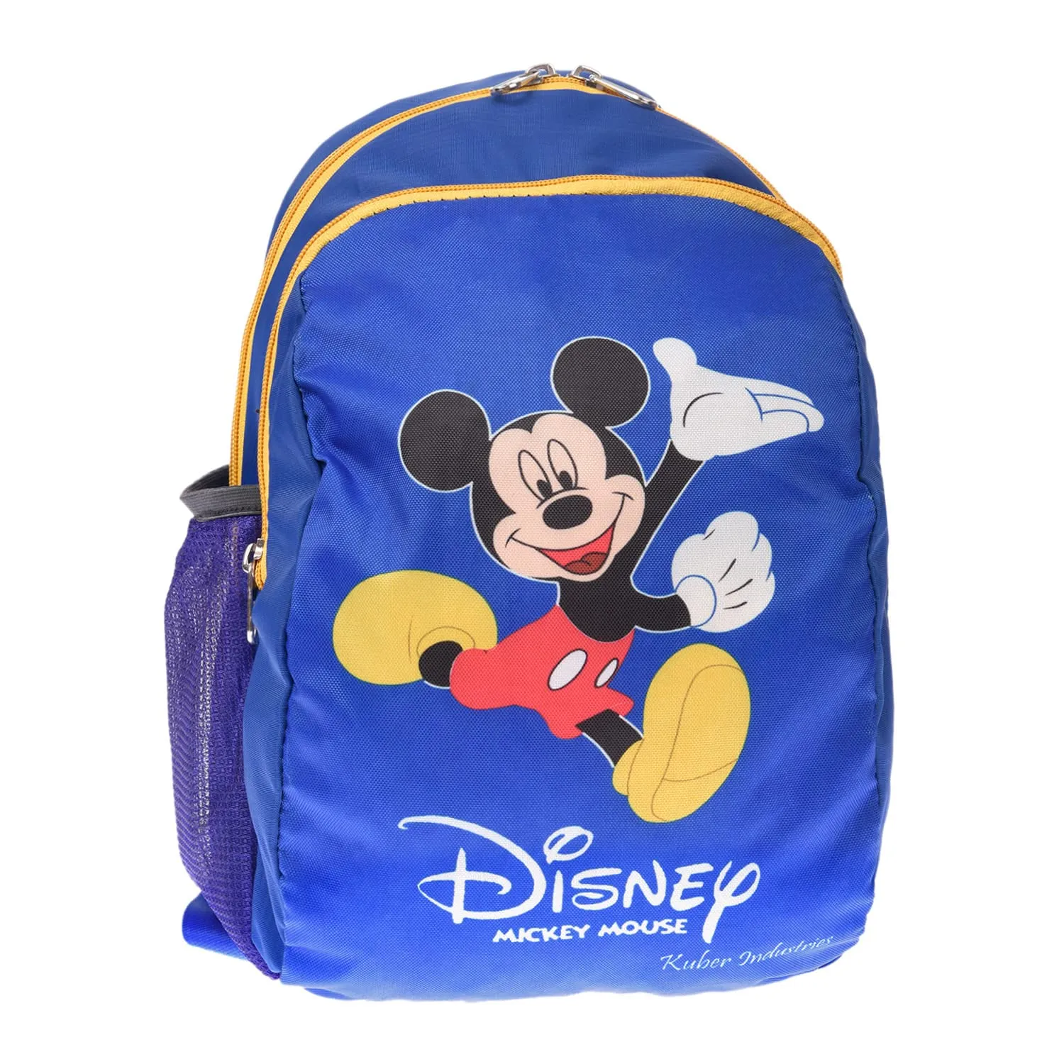 Kuber Industries Disney Mickey School Bag | Kids School Bags | Student Bookbag | School Bag for Girls & Boys | School Backpack for Kids | 2 Compartments School Bag | Blue