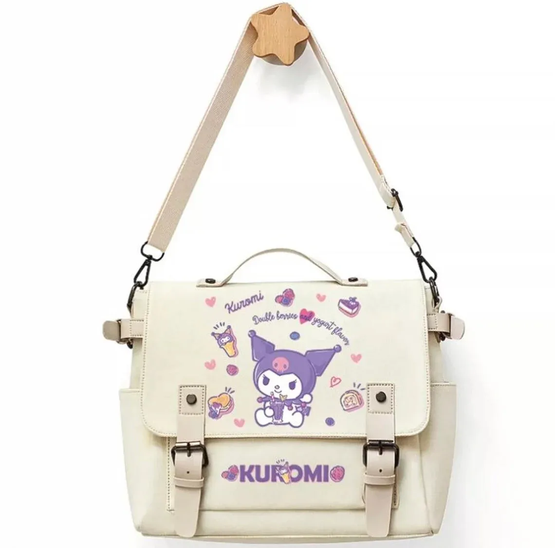 Kuromi Shoulder Bag White Black