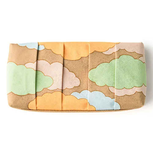 Kyo-Yuzen Clutch Bag - Beige, Made in Kyoto, Japan