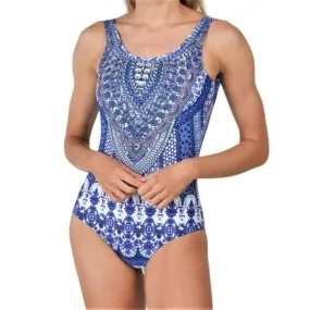 LA MODA Women's Lux Resort Stud Embellished One-piece Swimsuit