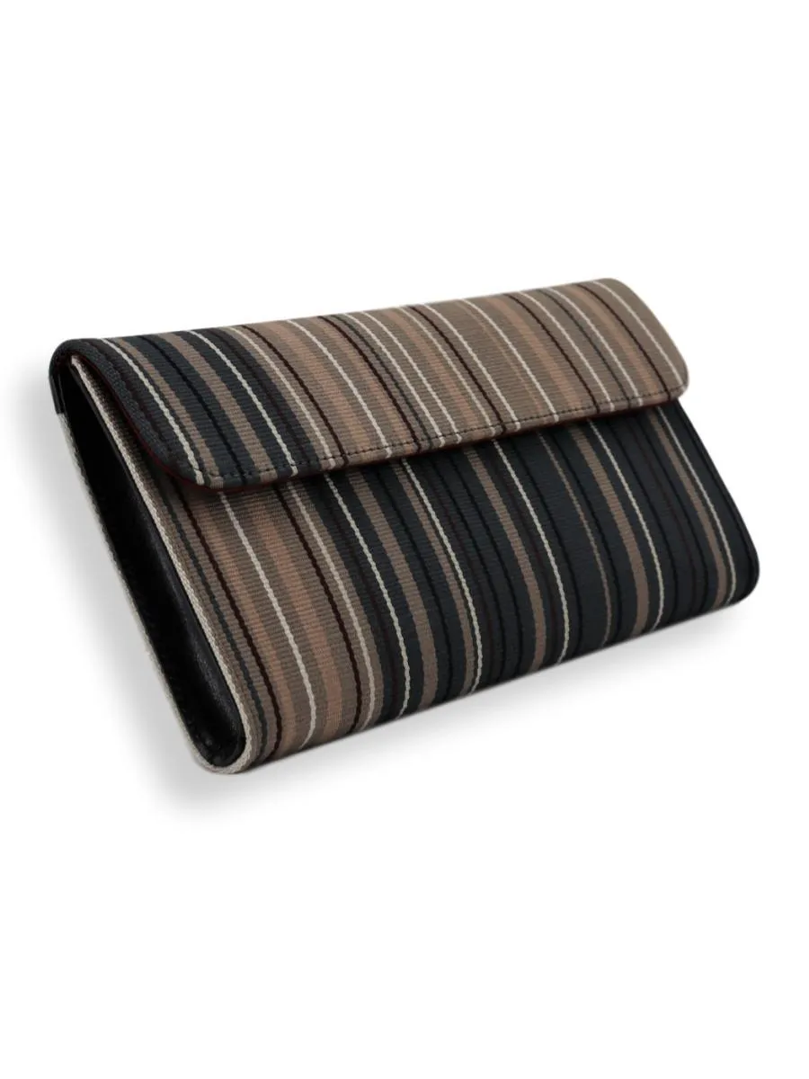 Large Clutch Bag 03-  charcoal/taupe/beige/white