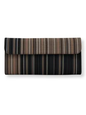 Large Clutch Bag 03-  charcoal/taupe/beige/white