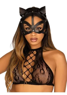 Leg Avenue Vegan Leather Studded Cat Mask