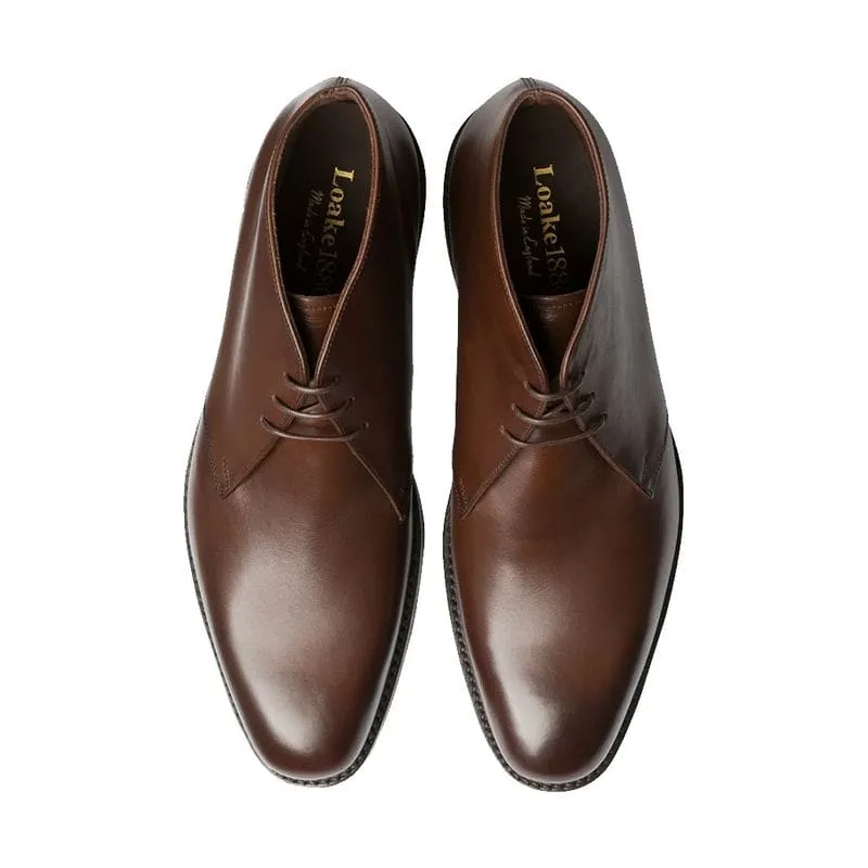 Loake Pimlico Leather Chukka Boot - Dark Brown