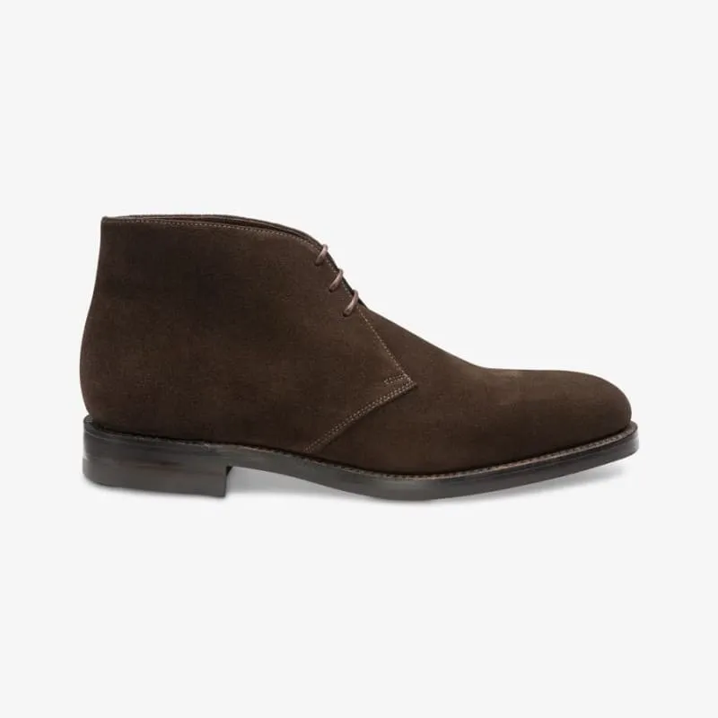 Loake Pimlico Suede Chukka Boot - Dark Brown