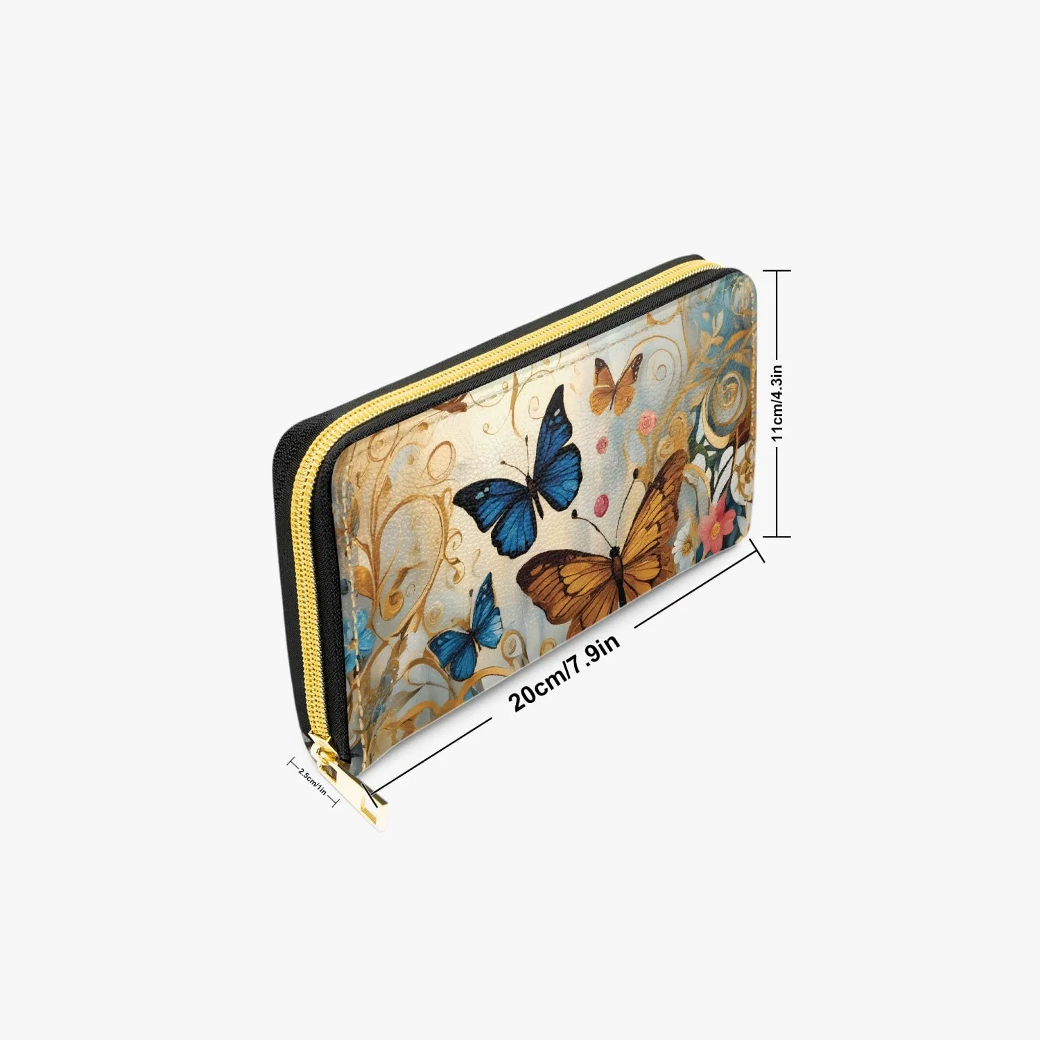 Long Type Zipper Purse - Butterflies